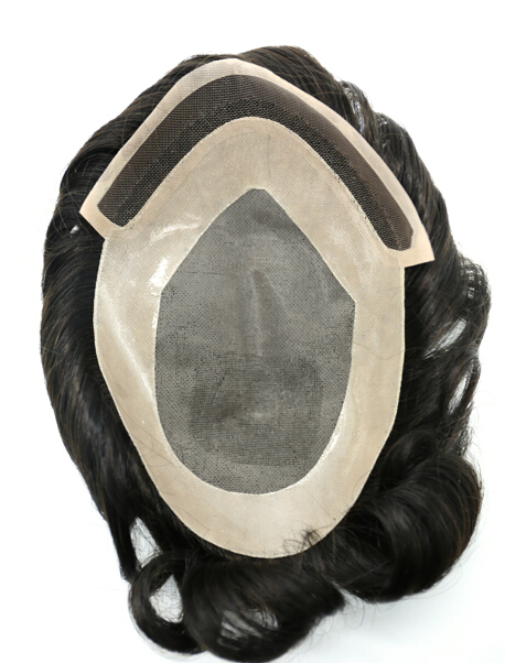 Human hair men's toupee 6*8,8*10 in stock with high quality YL063